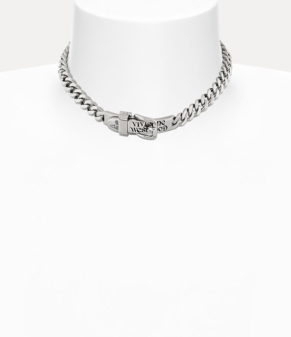 Vivienne Westwood Augustina Choker Bracelet in PLATINUM/BLACK Patina